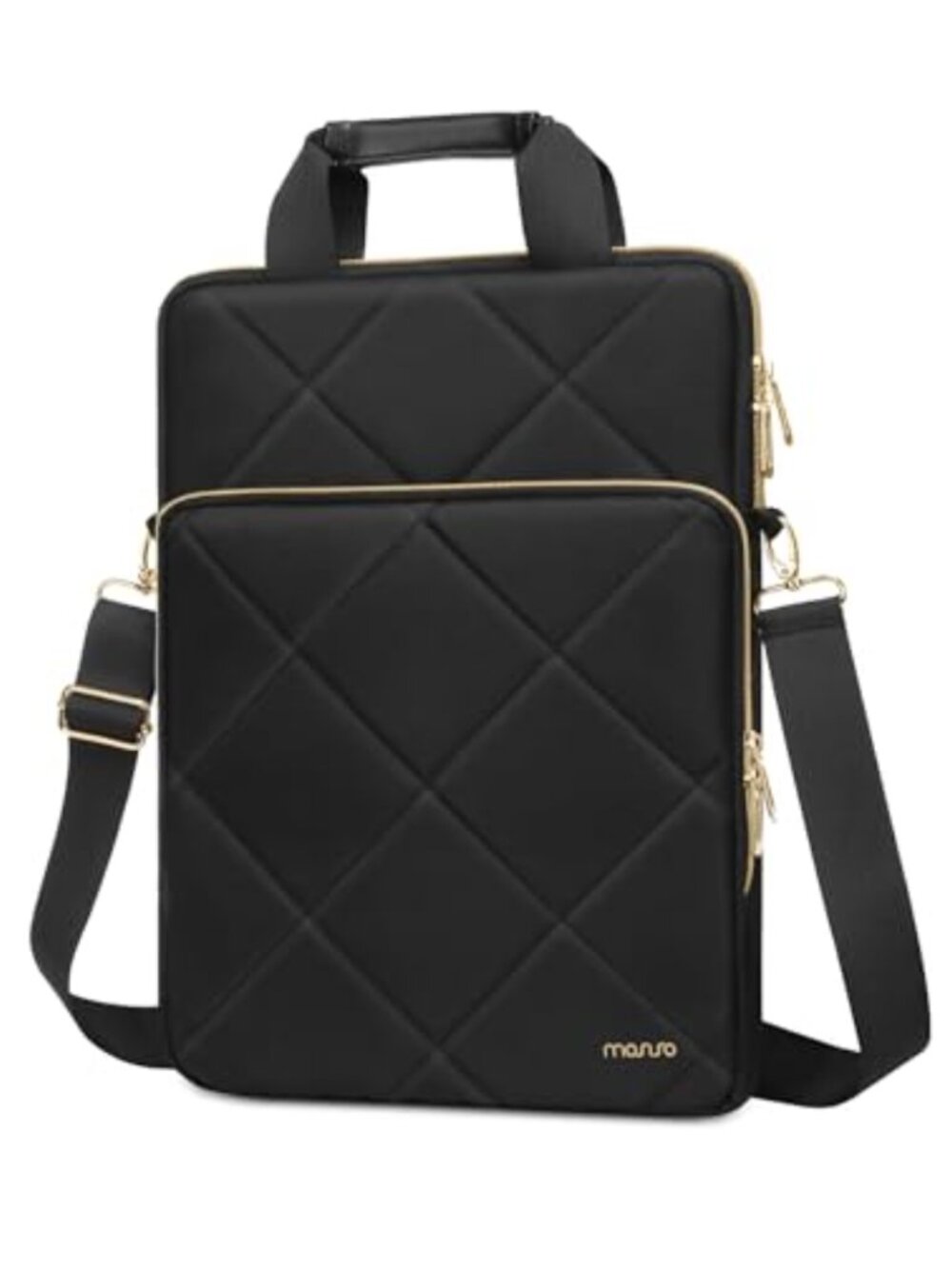 MOSISO Quilted Laptop Messenger Bag Fits MacBook Air Pro